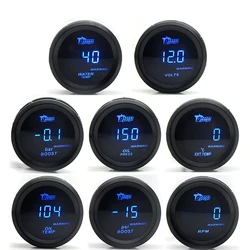 2" 52mm Car Digital Turbo Boost Gauge PSI BAR Water Temp Oil Temp Oil Pressure Gauge Voltmeter EGT Tachometer RPM gauge