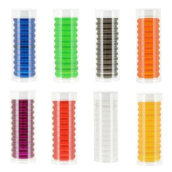 

11Pcs 28mm Transparent Heart Binder Rings Mushroom Hole Loose Leaf Notebook Binding Plastic Disc Buckle Hoop