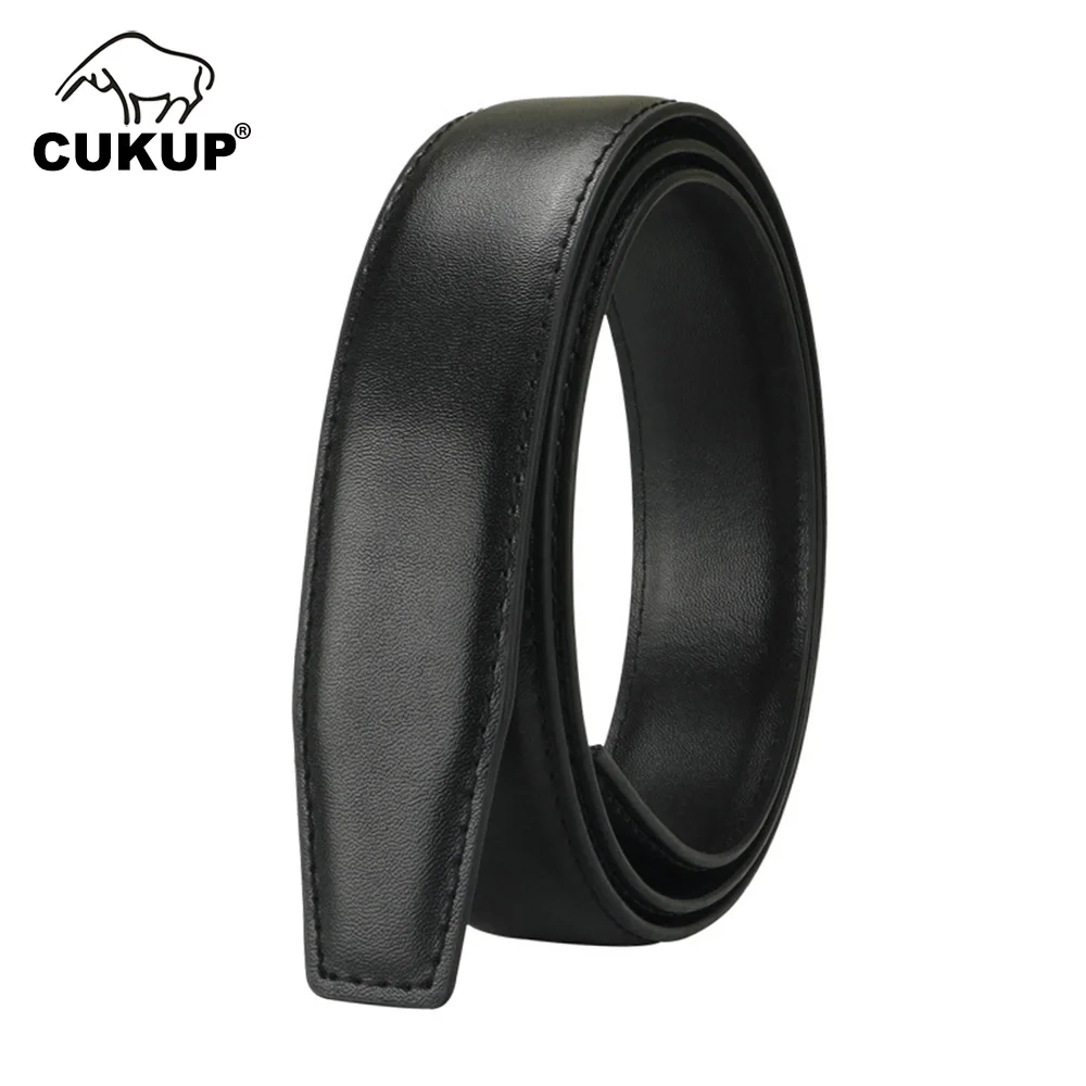 CUKUP Genuine Belts Strip Only for Men 2nd Layer Cowskin Leather Automatic Model 3.5cm Width Without Buckle 130cm Length NCK1064