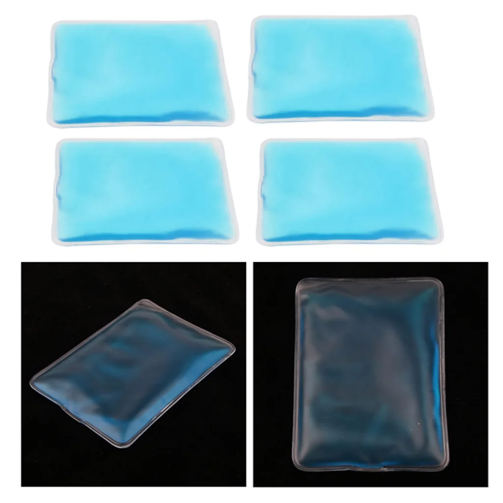 4 Pieces Instant Hot & Cold Packs - 10x8 cm - Reusable Gel Beads Ice Packs & Hot Packs for Body Pain, Face, Puffy Eyes