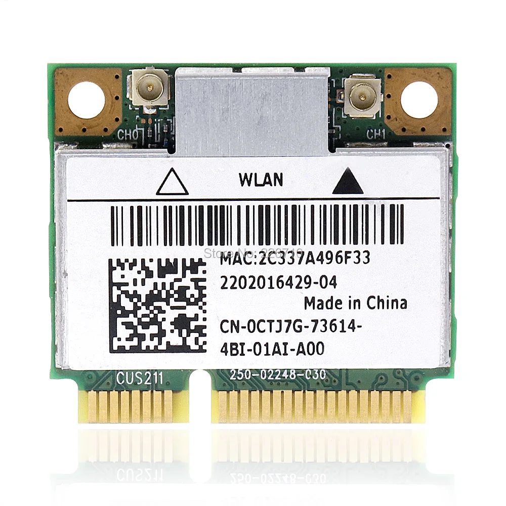 Killer N1202 AR5B22 Двухдиапазонная 802.11n 2 4/5 ГГц + BT 4 0 Беспроводная Wi-Fi карта для Bigfoot Dell 0CTJ7G