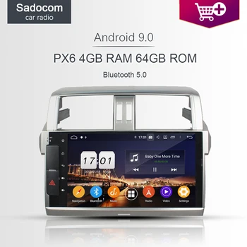 

10.1" DSP PX6 2 din Android 9.0 4GB +64G +8core Car radio Player wifi RDS autoradio GPS car radio 5.0 For Toyota PRADO 2014 2015