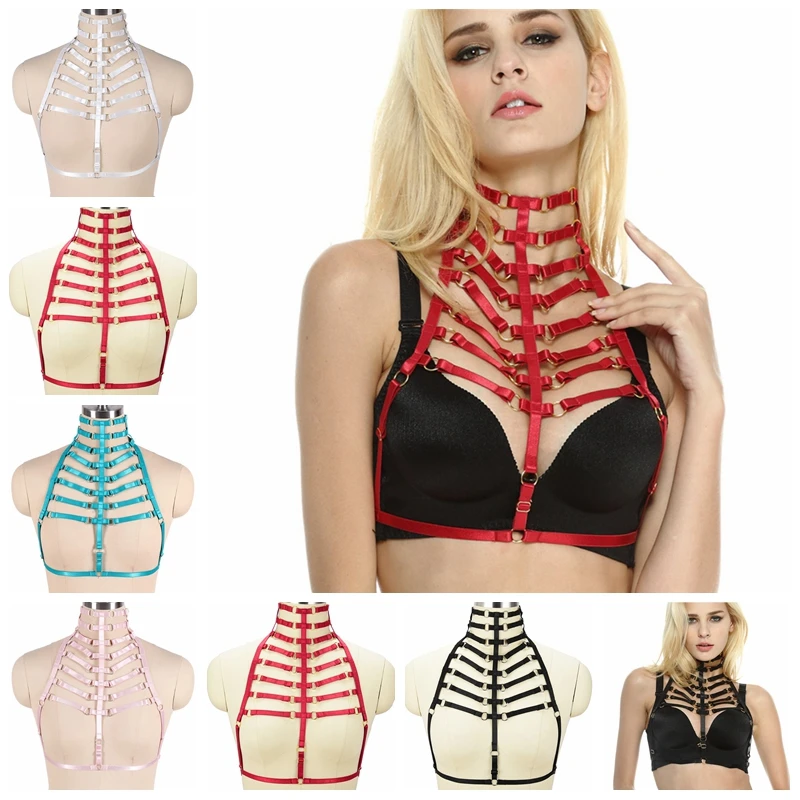 Боди упряжь бра бандаж Грудь Пояс Топы Бюстье панк готика размера плюс эластичное женское сексуальное нижнее белье полые Outl одежда для вечеринок