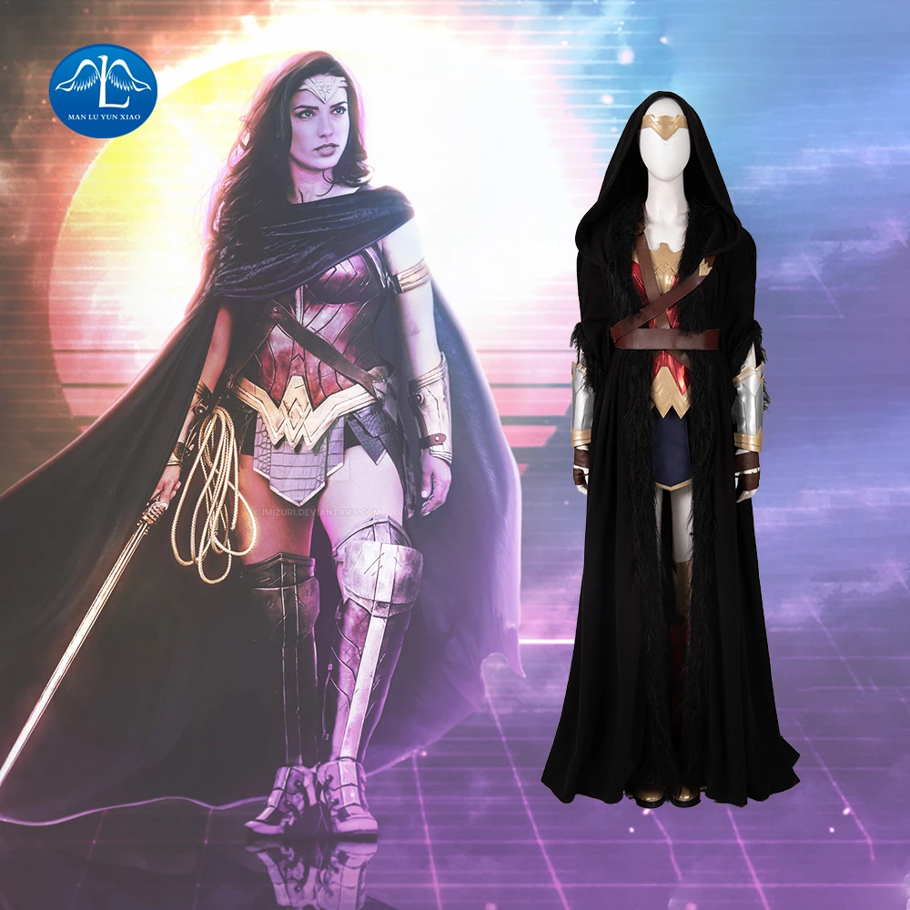 

ManLuYunXiao Wonder Woman Cosplay Diana Prince DC Superhero Suits Halloween Costume for Women Masquerade Outfit Custom Made