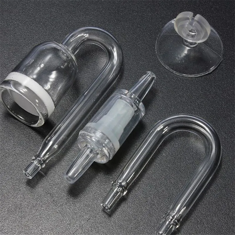 4 in 1 Aquarium Glass Plant Co2 Diffuser U Shape Tube Set for Fertilizer Fish Tank Live Atomizer Ozone Equipments | Дом и сад
