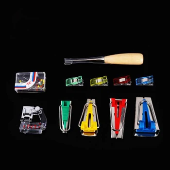 

Pulaqi Household Sewing Machine Tools 11pcs/set Kinds Of Tools With Box Multi-function Tape Maker Set Accessories DIY Patchwork