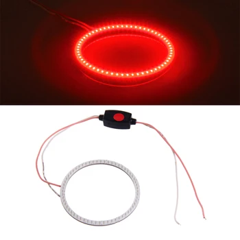

DC 12V 80mm COB LED Angel Eye Halo Ring Bulbs Car Decoration Fog Light Red G99F
