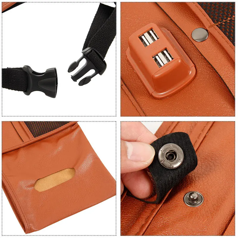 Автомобильный Органайзер на заднее сиденье сумка 4 USB зарядка держатель мешка для хранения Путешествия многофункциональный карман укладка Tidying авто аксессуары