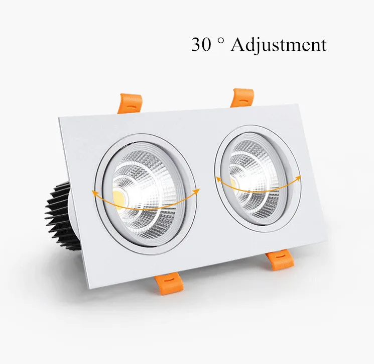 嵌入式led格栅灯_方形双头射灯天花led7w12w20w30w厂家直销---阿里巴巴_15