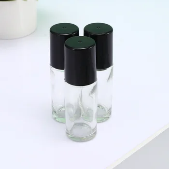 

4pcs 30ml Empty Roll-on Bottle Beads Essential Oil Bottle Portable Sub Bottle Anti-leak Small Sample Bottle for Home Use (Black