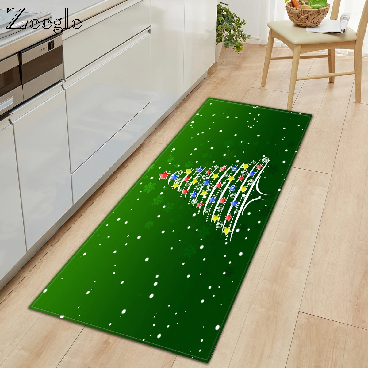Zeegle Christmas Carpet for Home Decor Living Room Floor Rug Rectangle Kitchen Mat Table Mat Carpet Absorption Kids Play Carpet