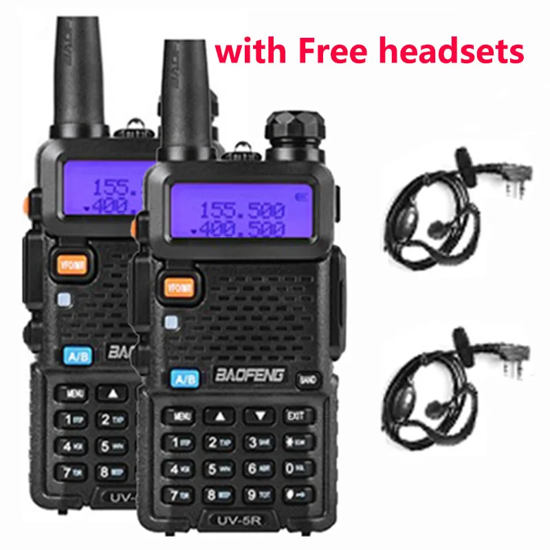 Новинка рация 2 шт. радиоприемник Hf Uv5r Baofeng Uv 5r для 136 174 МГц и 400 520 Двухполосное