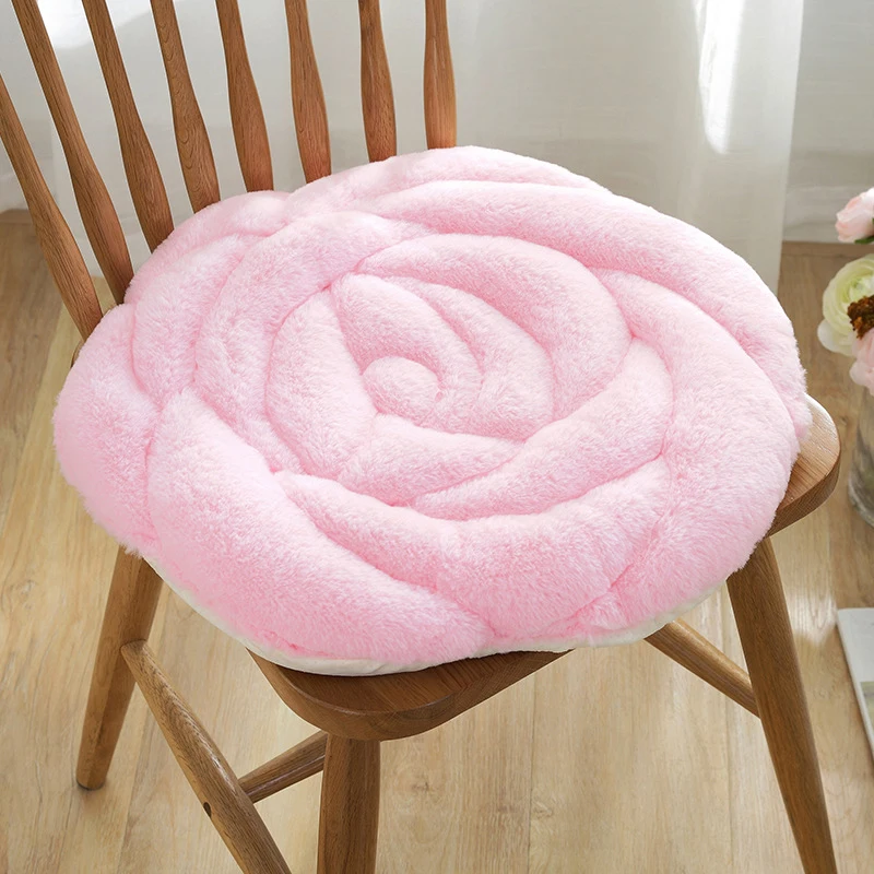 Японский стиль, круглая короткошерстная Роза, Подушка для домашнего пола, декор для стула, противоскользящая подушка, коврик для автомобиля, стул, 55x55 см, 45x45 см - Цвет: C10
