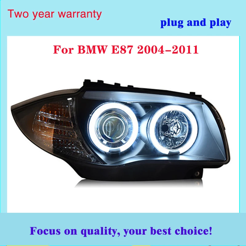 Автомобильный Стайлинг для BMW E87 120i 130i фары 2004-2011 светодиодный DRL Объектив двойной