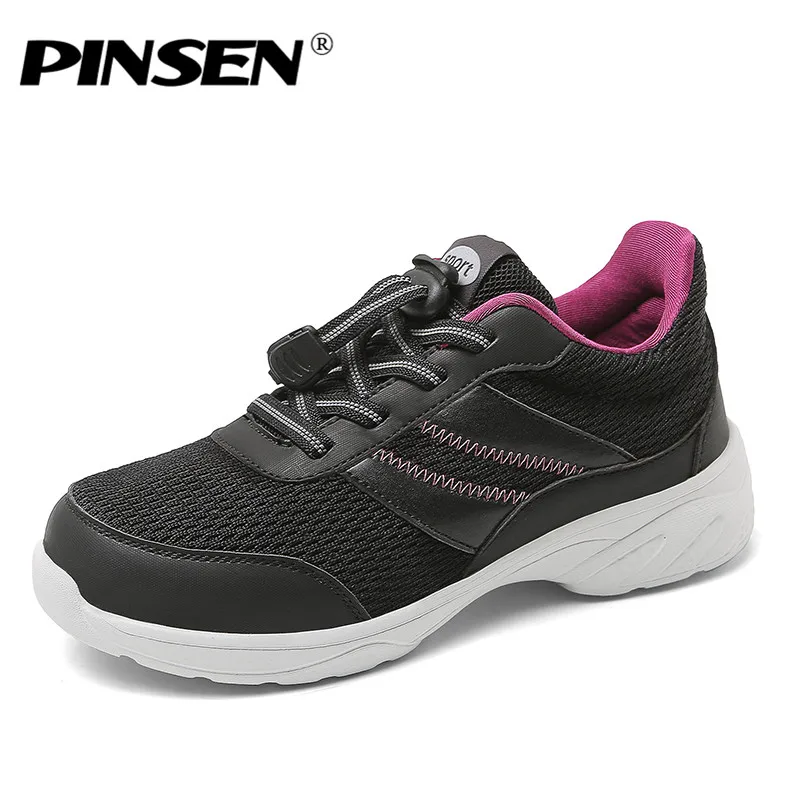 

PINSEN 2020 New Fashion Sneakers Women Shoes Summer Breathable Casual Shoes Woman Lace-up Flats Ladies Shoes zapatillas mujer