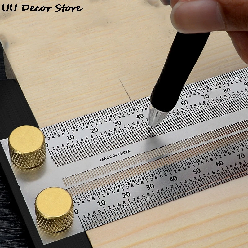 180-400mm High-precision Scale Ruler T-type Hole Ruler Stainless