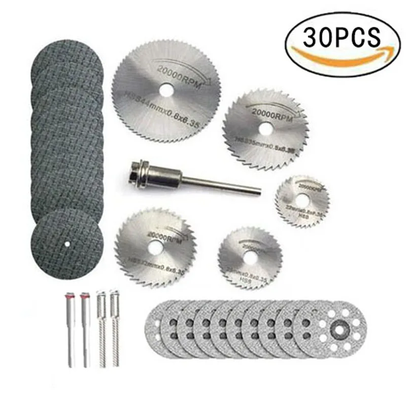 

YEODA Superior Quality 32PC HSS Circular Saw Blade Diamond Cutting Discs Set Metal Power Rotary Tool