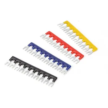 

1pcs TD1510 short jumper short clip 10 digits 15A terminal strip red black