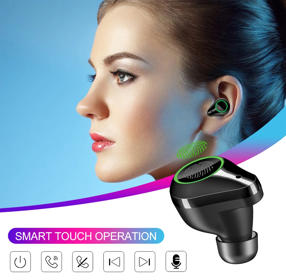 Fones de Ouvido Fone sem Fio Bluetooth à Prova Fones para Smartphone Power Bank Dtágua 9d Estéreo t9 Esporte pc Tws 7000 Mah Led 1 Eletrônicos