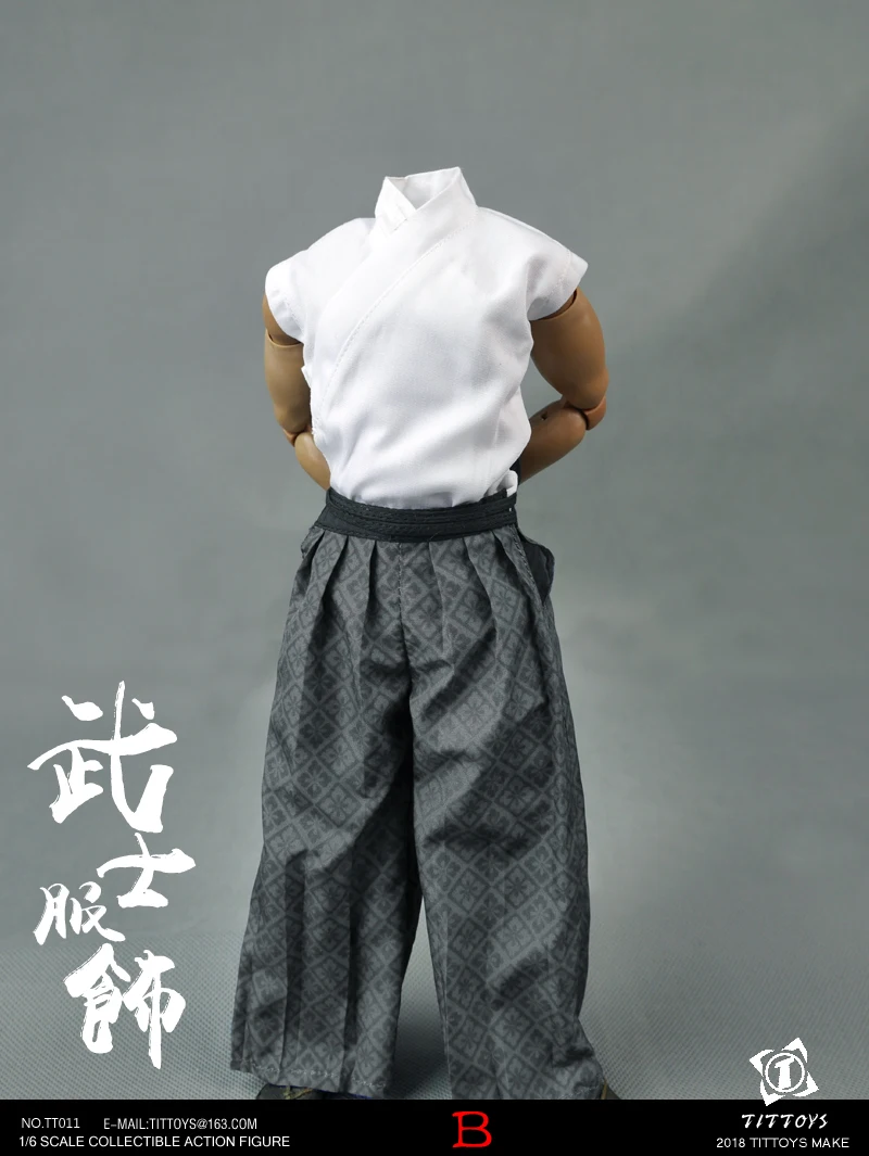 1:6 фигурка самурая костюм Шир+ жилет+ брюки Кукла Одежда для 1" фигурки Куклы Аксессуары. Не включены Кукла и другие E2755