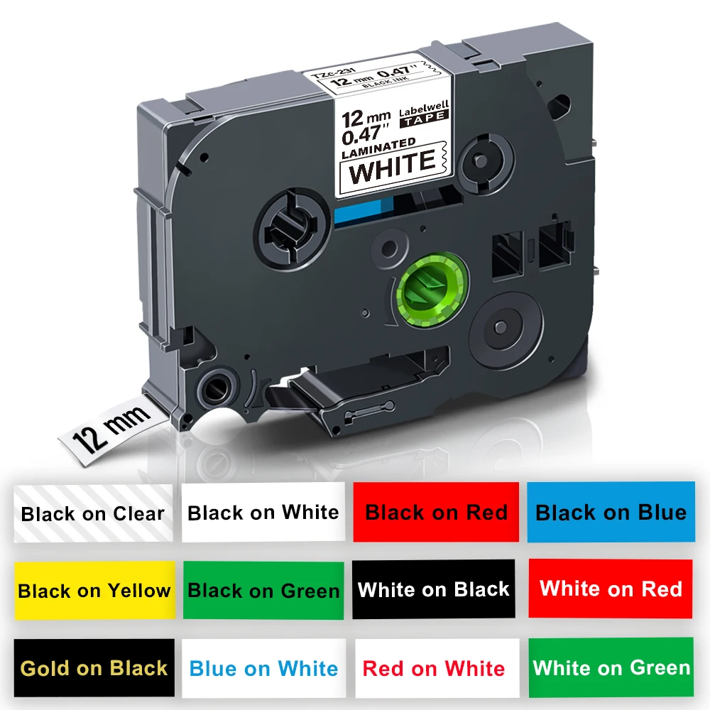 Description Picture 2 of item6/912/18/24mm MultiColor Label Tape laminated Compatible for 231 221 241 251 231 221 211 Compatible for Brother H110 Label Maker