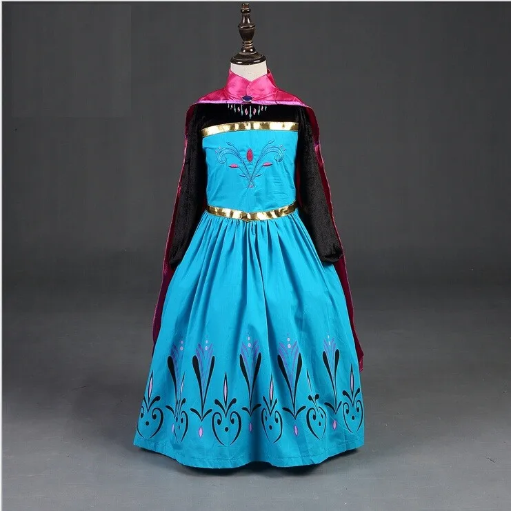 2020 Baby Girl Anna Elsa Princess Dress for Girls Halloween Carnival Party Dress up Birthday Costume Childen Clothing Vestidos
