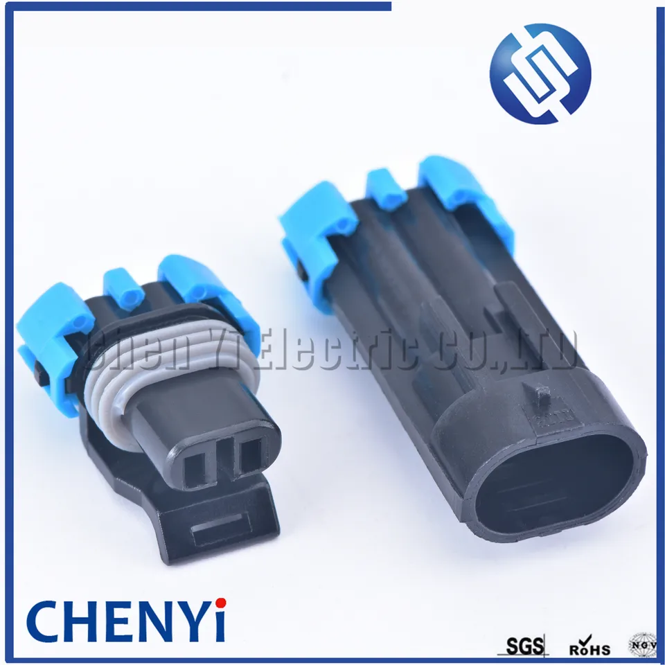 2sets 2 Pin Sealed Equivalent PA66 automotive waterproof connector