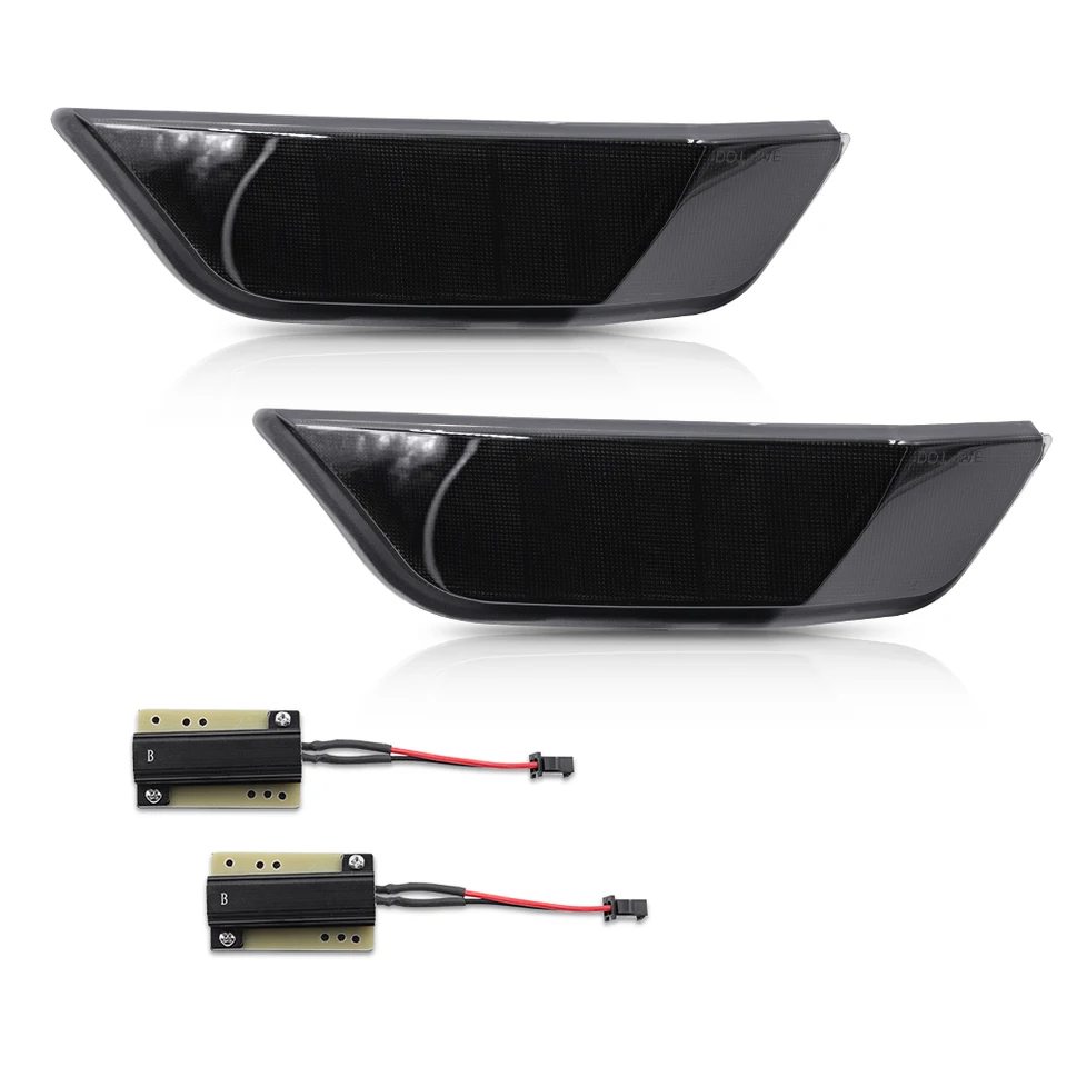 Kit Luci Anteriori LED Sequenziali Per Ford Mustang 2015-2017 - Amber + Bianco, Lens Fum&egrave;, No Error