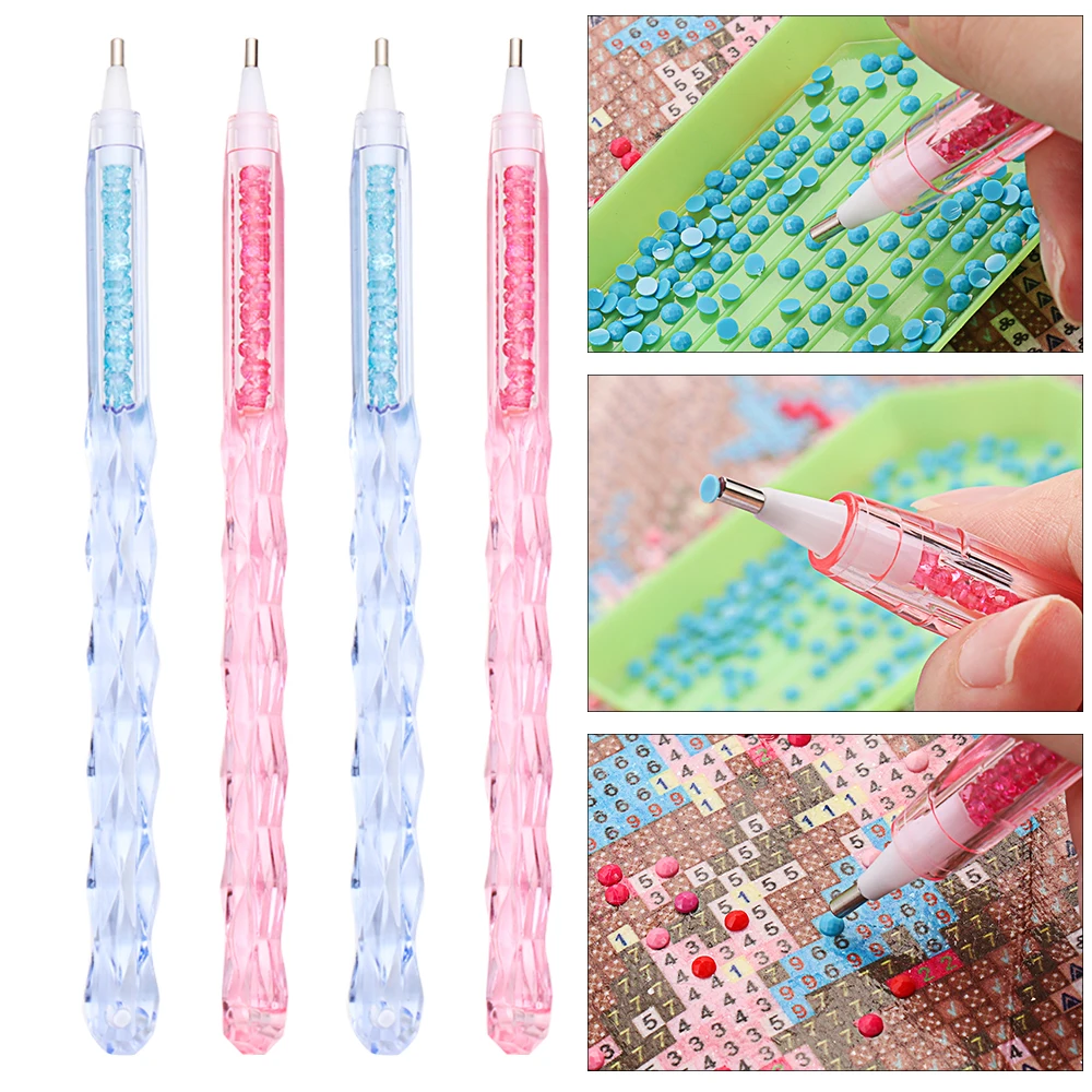 Flower Pot 5D Diamond Painting Point Drill Pen Cross Stitch Diamond Painting Tool Point Drill Pen Diamond Pen Sewing Accessories