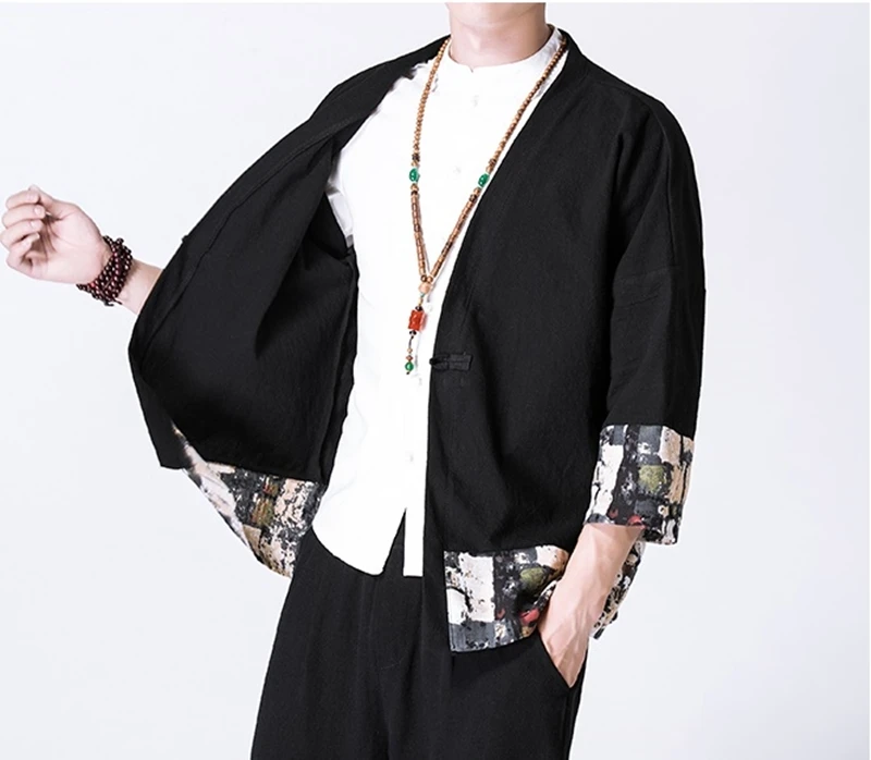 Кимоно для мужчин Yukata традиционное японское кимоно для мужчин s кимоно куртка рубашка костюм самурая одежда косплей китайское кимоно AA001