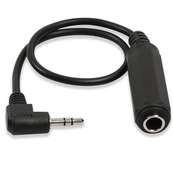 

3.5mm Male to 6.35mm Female 1/4" to 1/8" 90 Degree Right Angle Male Jack Stereo Cable Adapter Converter Cord 30cm
