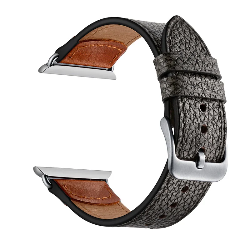 Ремешок ALPQ для Apple Watch Band 38 42 40 44 мм, ремешок из натуральной кожи с камнем, сменный спортивный браслет для iwatch Series 5 4 3 2 1