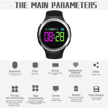 

N69 Smart Watch 30m Waterproof Smartwatch Heart Rate Sleep Monitor Pedometer Anti-lost Tracker Sports Watch