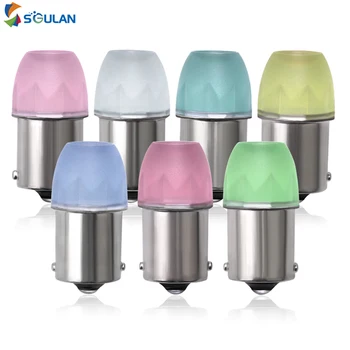 

100 pcs 1156 1157 ba15s bay15d p21 5w high bright tail bulb car led motorcycle turn signal lamp colorful 12V brake lights Red