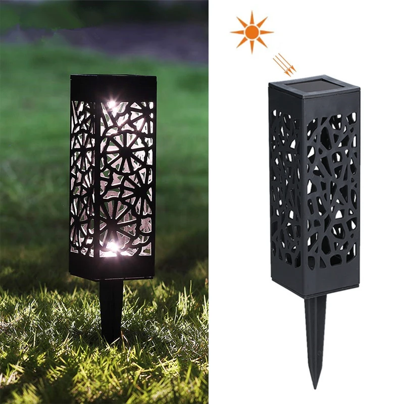 

2pcs LED Solar Stake Light Lantern Solar Powered Pathway Lights Decorative Outdoor Lawn Yard Lamp For Garden Patio