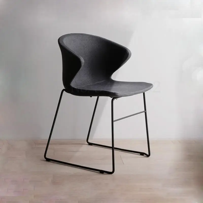  Nordic wrought iron dining chair backrest net red restaurant cafe design casual negotiation |