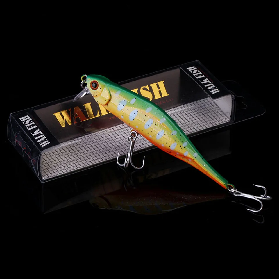 

WALK FISH Minnow Fishing Lure Hard Artificial Bait 3D Eyes 10cm 11.3g Wobblers Crankbait Plastic Baits Fish Pesca depth 0.3-1.5m