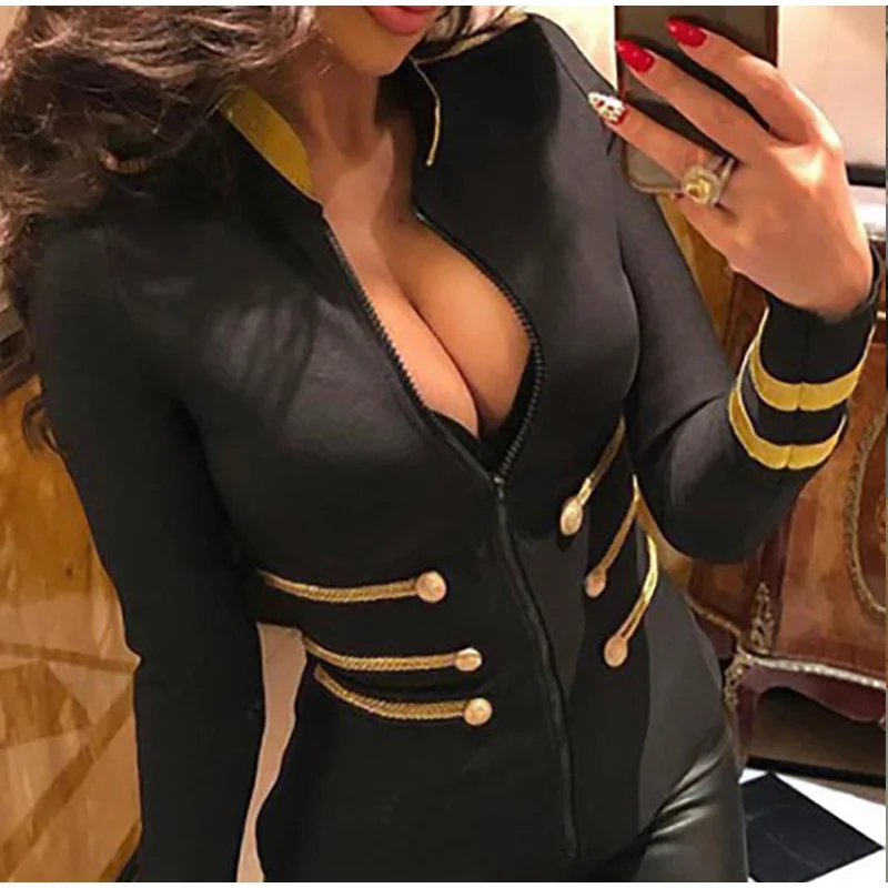 Autumn Women Jacket and Suit Short Trench Jacket Flare Pants Suit Front Zip Celebrity Party Club Long Sleeve Coats Sets