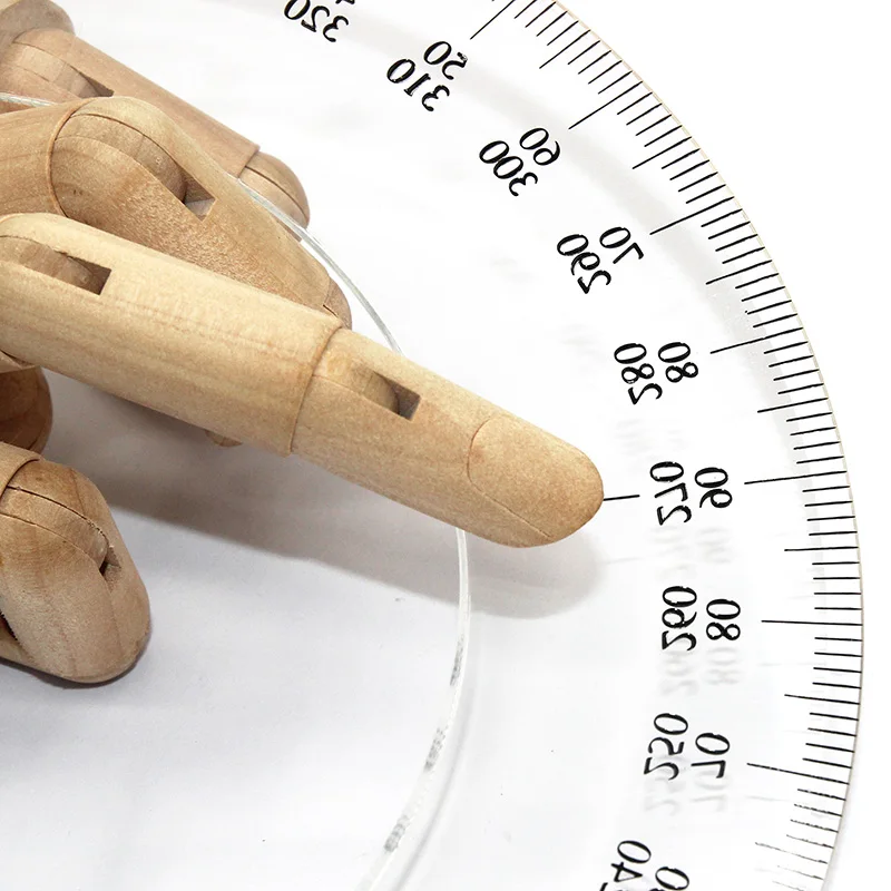 Portable 10-20CM Plastic Goniometer Ruler with Swing Arm - School Office Supplies