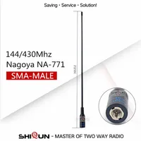 Nagoya NA-771 SMA Male SMA-M Dual Band Antenna For IC-V8 PUXING Yaesu Vertex VX-3R VX-7R ZT-2R PX-2R UV-985 TH-UVF8D TH-UV8000D 1