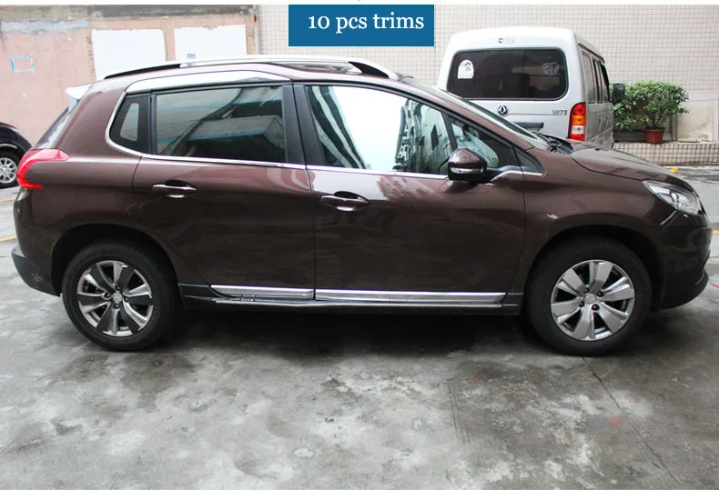 Нержавеющая сталь окна автомобиля планки для peugeot 2008 2013