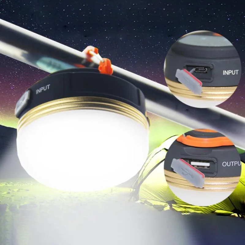 

LED Camping Lantern Tent Light Ultra Bright USB Rechargeable Lamp Portable