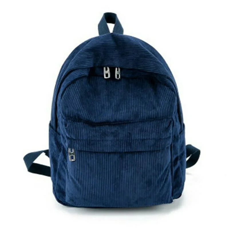 NoEnName-Null В Богемном Стиле Бархатный, вельветовый женский рюкзак для путешествий женские Однотонная Одежда Путешествия школьная сумка, коллежд рюкзак