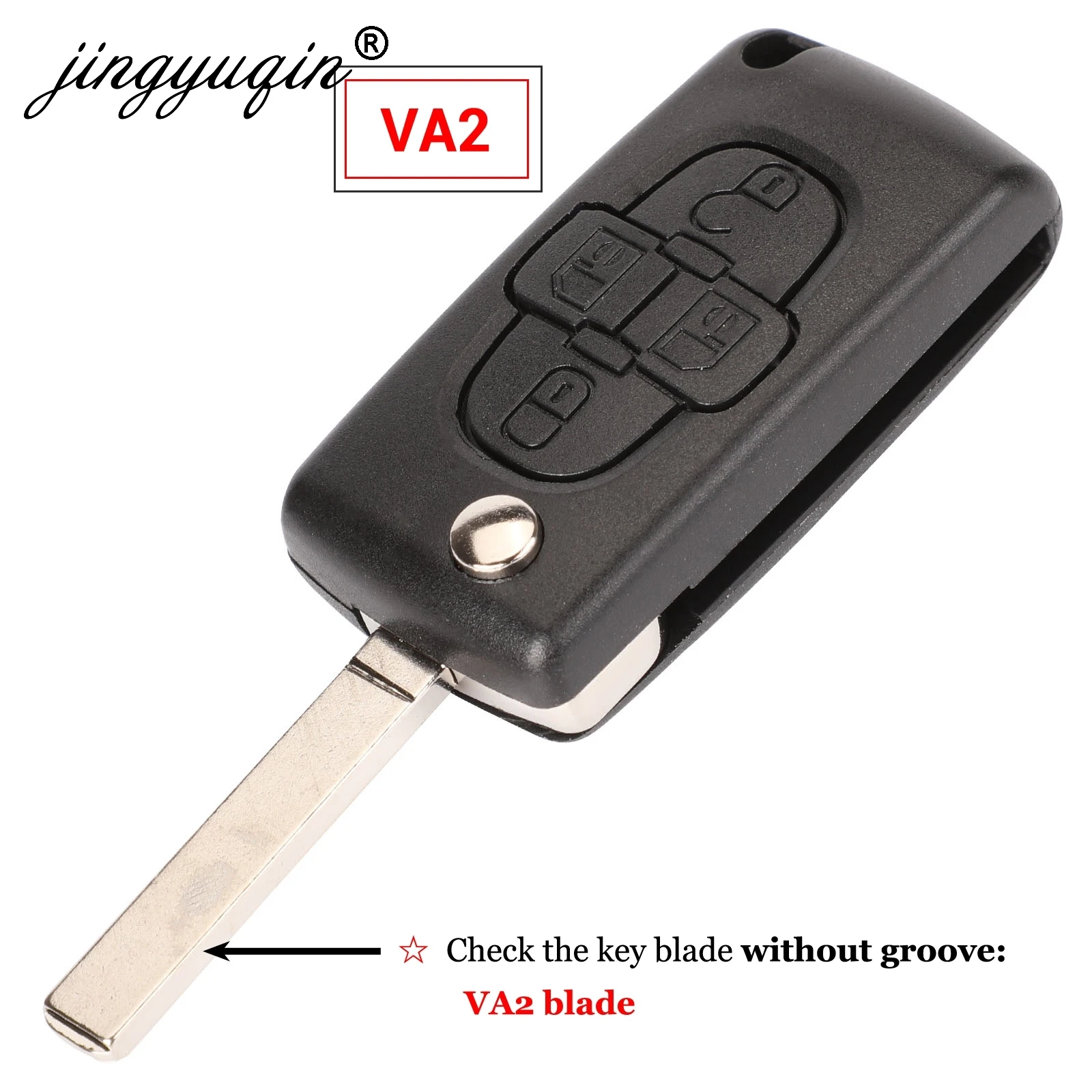 Jingyuqin 10x CE0523 ASK/FSK 433 МГц 4 кнопки дистанционного управления брелоком для peugeot 1007 для Citroen Flip Floding C8 VA2/HU82 Blade