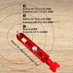 Boussole Portable en alliage d'aluminium Durable universelle, outil de dessin précis pour charpentier, traçage du bois, boussole pour la géométrie 