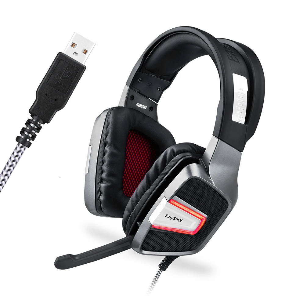 Oortelefoon игровая гарнитура met Verborgen Microfoon Bass Trillingen USB Hoofdtelefoon voor