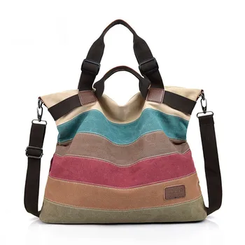 

2020 Fashion Women Handbag New Canvas Splice Women's Crossbody Bags Large Capacity Conventional Tote Women's Shoulder Bags
