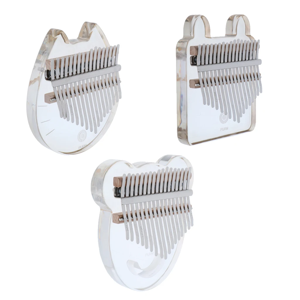 Hot Sale Kalimba 17 Key Thumb Piano Portable Crysta Mbira Finger Piano w/ Bag Hand Percussion Musical Gift Toys for Music Lover