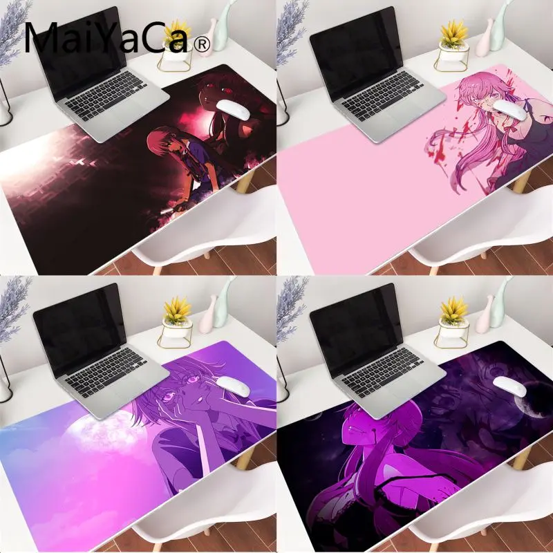 

MaiYaCa Anime Mirai Nikki Smart DIY Design Pattern Game mousepad Gaming Mouse Pad Large Deak Mat 700x300mm for overwatch/cs go