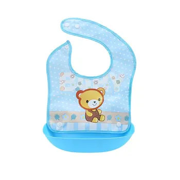 

Children's Bib Cotton Stereo Waterproof And Detachable Silicone Baby Mouth Towel Baby Eating Bib Baby Food Bag Baby Feeding